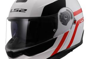 Casco modulare LS2 FF908 Strobe 2 AUTOX White Red