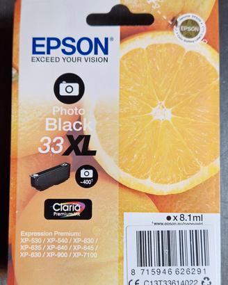 cartuccia colore nero Epson originale. 