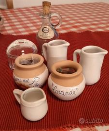 vasetti in vetro e ceramica 