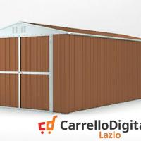 Box garage auto in Acciaio 327x611 19mq fin legno