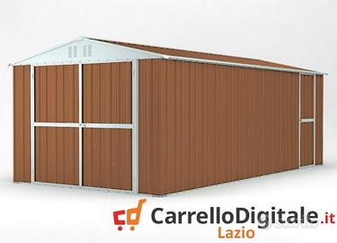 Box garage auto in Acciaio 327x611 19mq fin legno