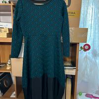 Vestito donna colore nero e petrolio.