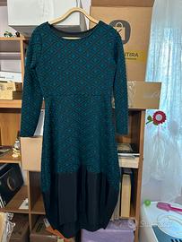 Vestito donna colore nero e petrolio.