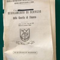 sinossi Regolamento di Servizio G.di F. 1989-90