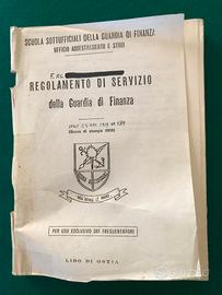 sinossi Regolamento di Servizio G.di F. 1989-90