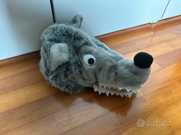 cappello peluche lupo