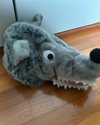 cappello peluche lupo