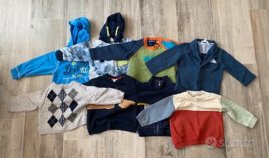 Set 8 felpe invernali bambino 6-9 mesi