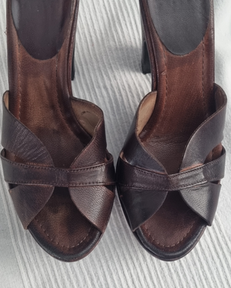 Sandalo Sisley aperto tacco grosso nr 38