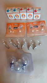 18 Lampadine Osram E14 e E27 trasparenti 