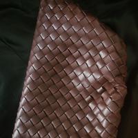 borsa pelle stile bottega veneta