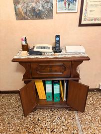 Mobile/consolle in legno con casseto e anta