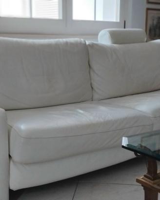 2 Divani in pelle bianca