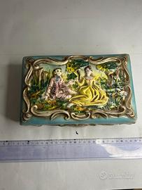 Antico Portagioie in Ceramica "Galvani" coppia inn