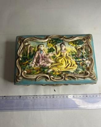 Antico Portagioie in Ceramica "Galvani" coppia inn