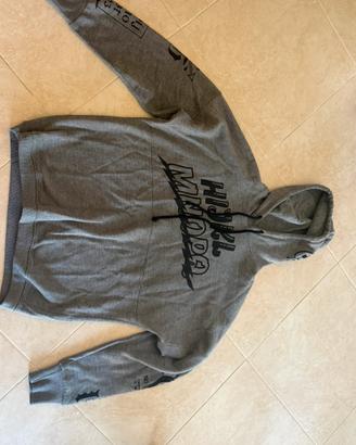 Felpa grigia con cappuccio Pull & Bear