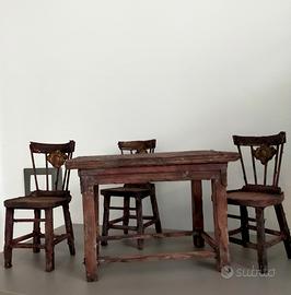 tavolo e sedie per presepe 