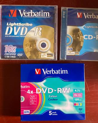 Lotto cd e dvd vergini verbatim
