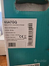 Smart TV QLED 65" Hisense 65A7GQ - PARI AL NUOVO