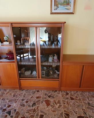 Vetrinetta con porta TV in ciliegio