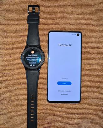 samsung S 10 128 + Smart watch  gear 3 frontier 