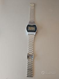 Orologio Casio vintage argento e nero 