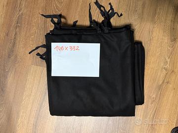 2 pz tenda acustica nera oscurante