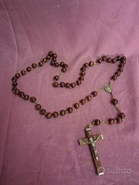 Rosario con grani in legno 