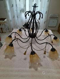 lampadario vintage  8 luci