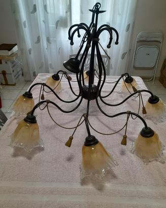 lampadario vintage  8 luci