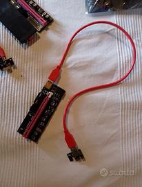 Set di 6 Riser GPU VER009S PCI-E 1x a 16x