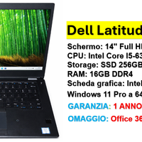 Dell 7480 14" i5-6300u Ram 16GB SSD 256GB GARANZIA