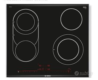 Bosch Serie 8 PKM675DP1D piano cottura Nero, Accia