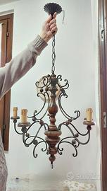 lampadario vintage in stile rustico/tradizionale