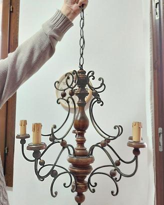 lampadario vintage in stile rustico/tradizionale