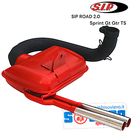 Marmitta SIP ROAD Rossa Abarth Doppio Tubo Cromat