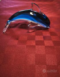 Delfino Vintage in Vetro Artistico Sommerso