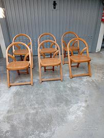 6 SEDIE ARCA DI  GIGI SABADIN PER CRASSEVIG 