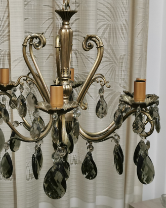 Lampadario e 2 abat jour in stile