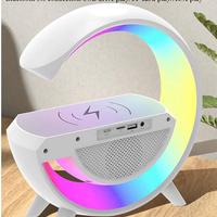 Lampada + ricarica Wireless smartphone + sveglia