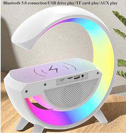 Lampada + ricarica Wireless smartphone + sveglia