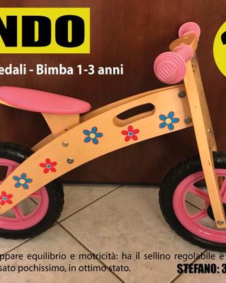 Bici senza pedali - Bimba 1-3 anni