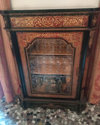 CREDENZA STILE BOULLE TARTARUGA E METALLO