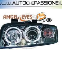 Gruppi ottici anteriori angel eyes cromo AUDI A4
