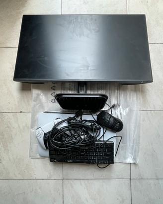 ps5+ console +monitor e mouse e tastiera