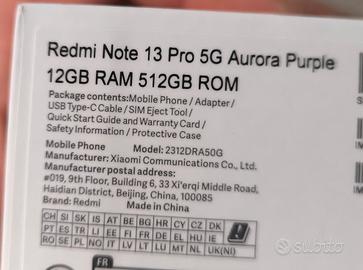 Xiaomi redmi note 13 pro 5G   12g/512g