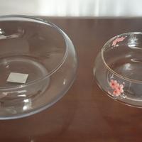 Ciotole Vetro Decorate Fiori