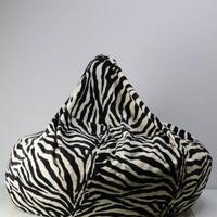 Poltrona Pouff in poliestere Zebrato Sacco Puff