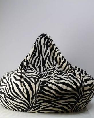 Poltrona Pouff in poliestere Zebrato Sacco Puff