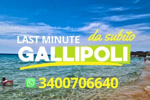 LAST MINUTE vicino GALLIPOLI da subito 